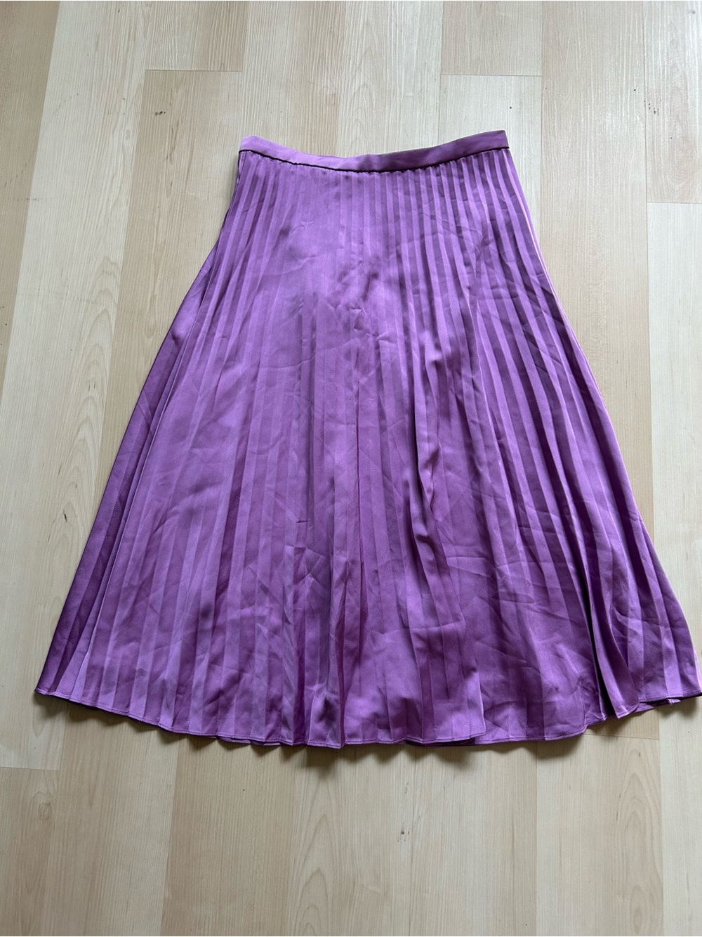J. Crew Lavender/Purple Pleated Midi Skirt - Picture 2 of 11